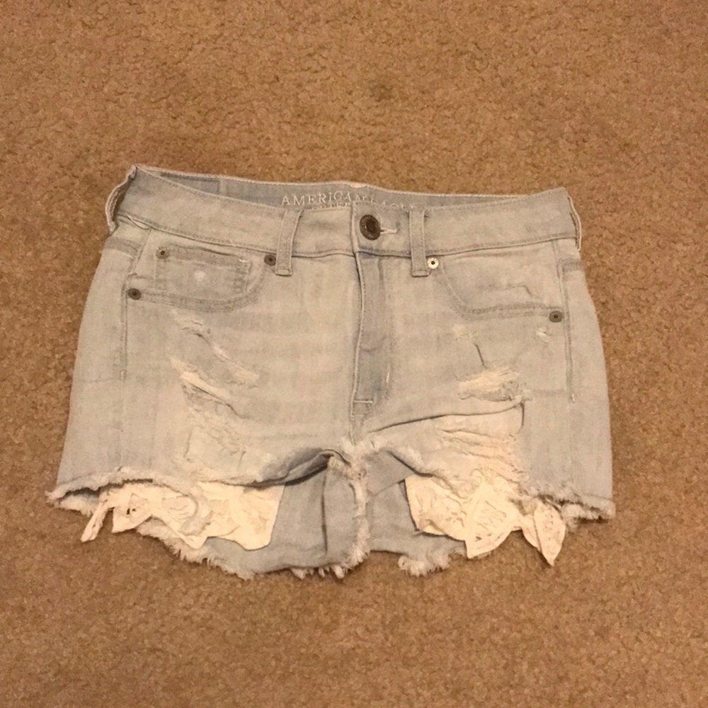 american eagle high rise shorts